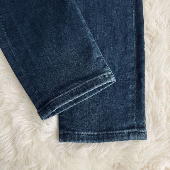 Express Skinny Mid Rise Jeans 10 (31x29) Dark Wash Blue Super Stretch Womens - Picture 10 of 11